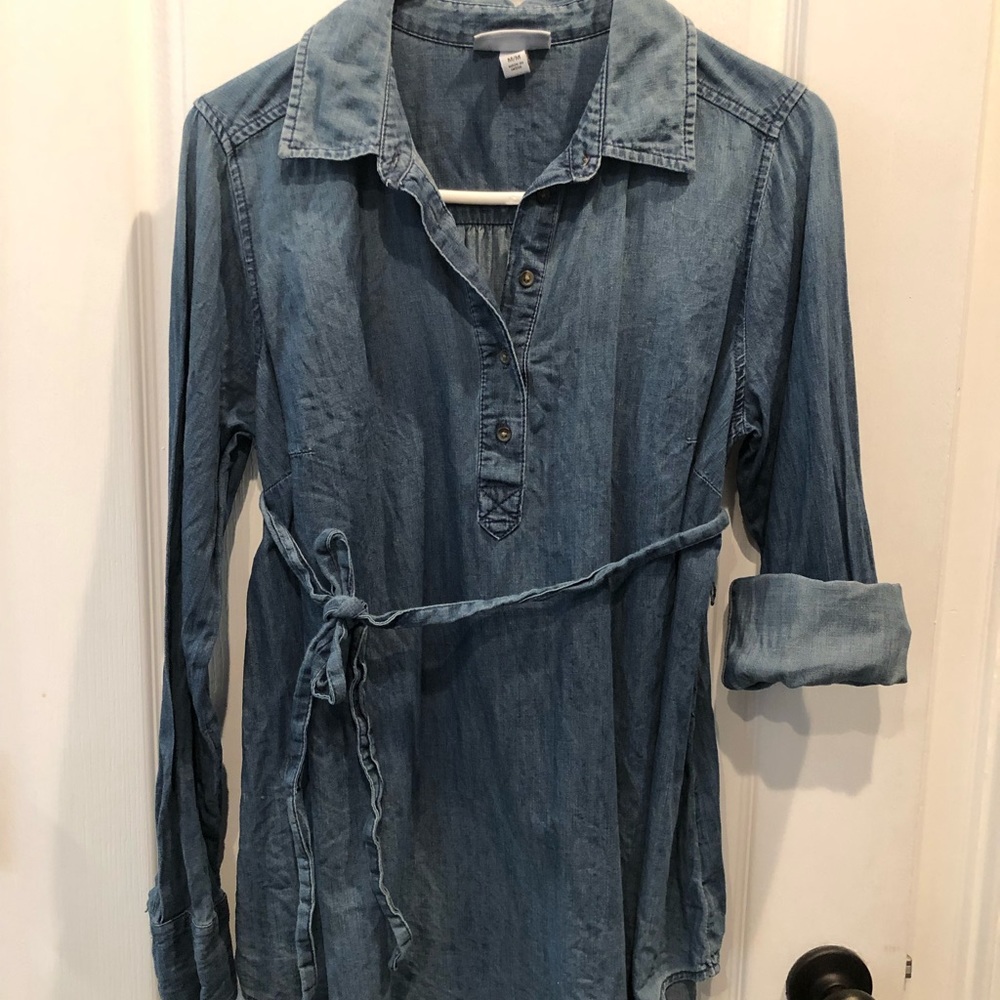 Chambray Maternity Tunic